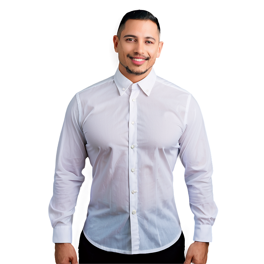 White Fitted Shirt Png 05252024 PNG image