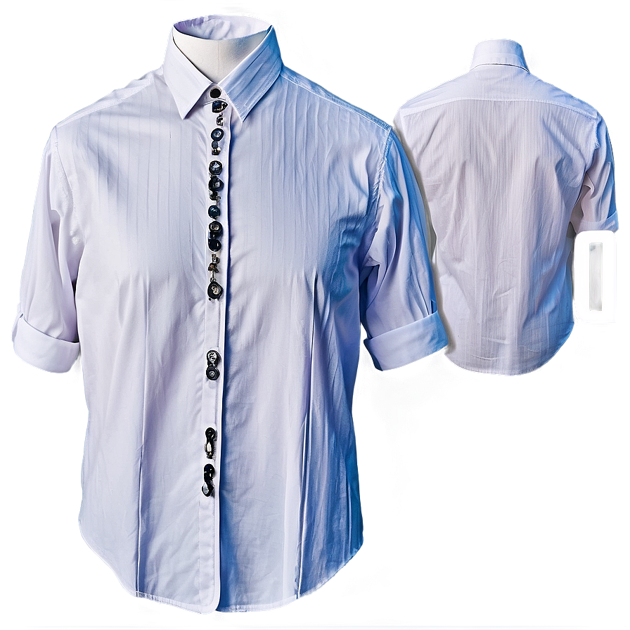 White Fitted Shirt Png Ixn85 PNG image