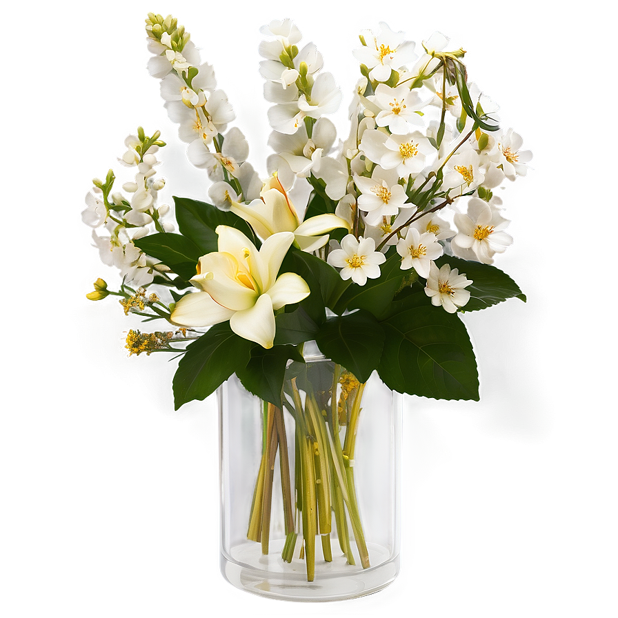 White Floral Arrangement Png 99 PNG image