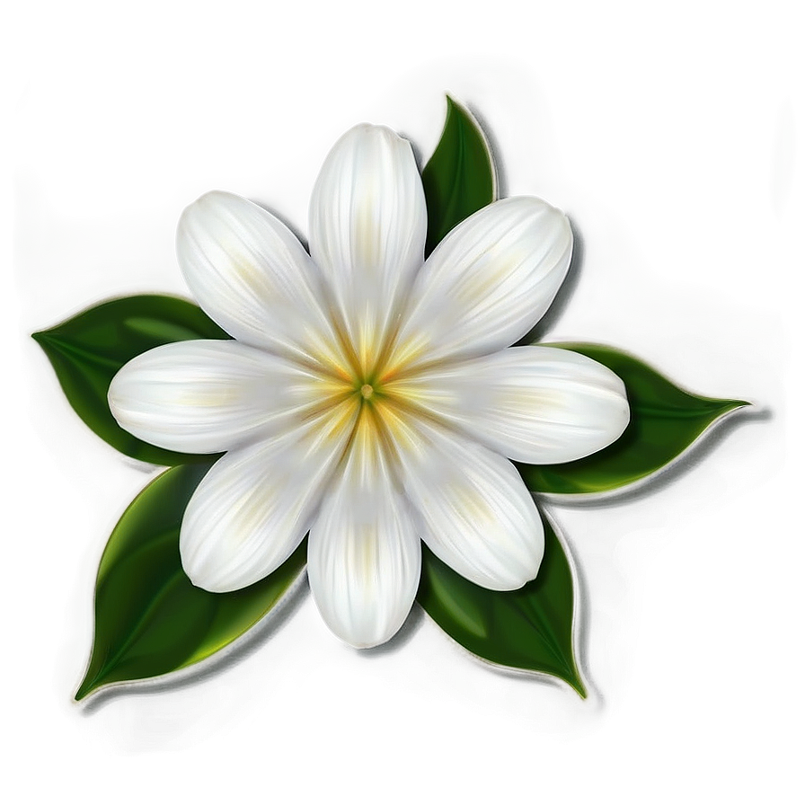 White Flower Art Png 05242024 PNG image