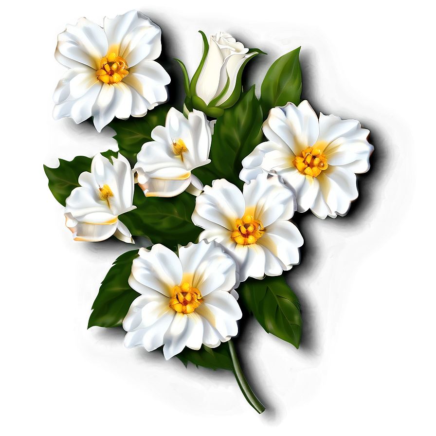 White Flower Bouquet Png 60 PNG image