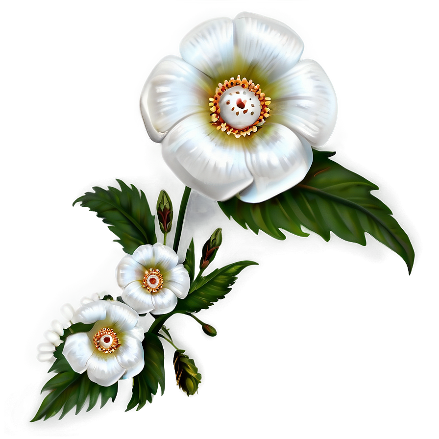 White Flower Detail Png Tqe PNG image