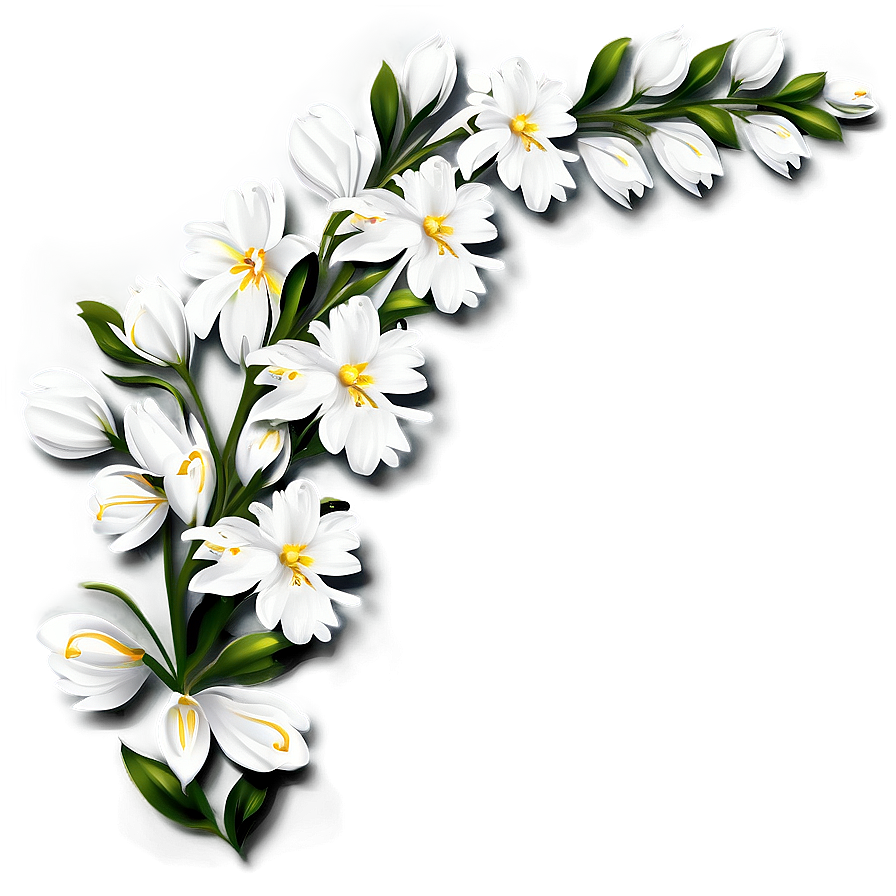 White Flowers Background Png 05242024 PNG image