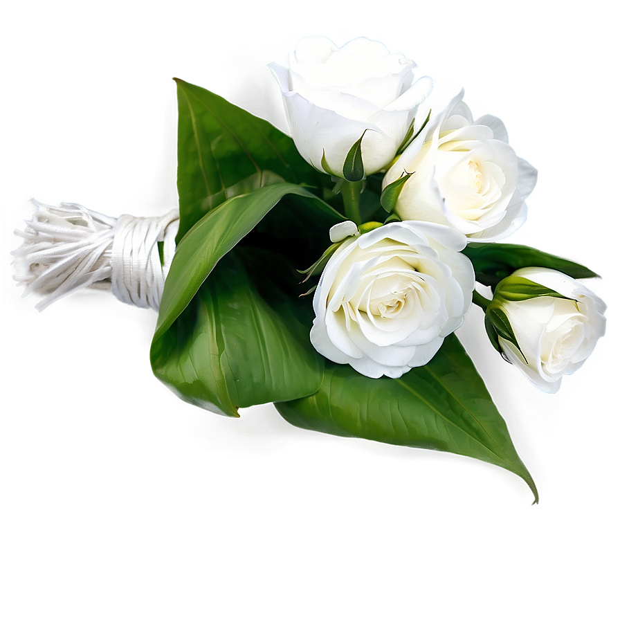 White Flowers Bouquet Wrap Png 98 PNG image