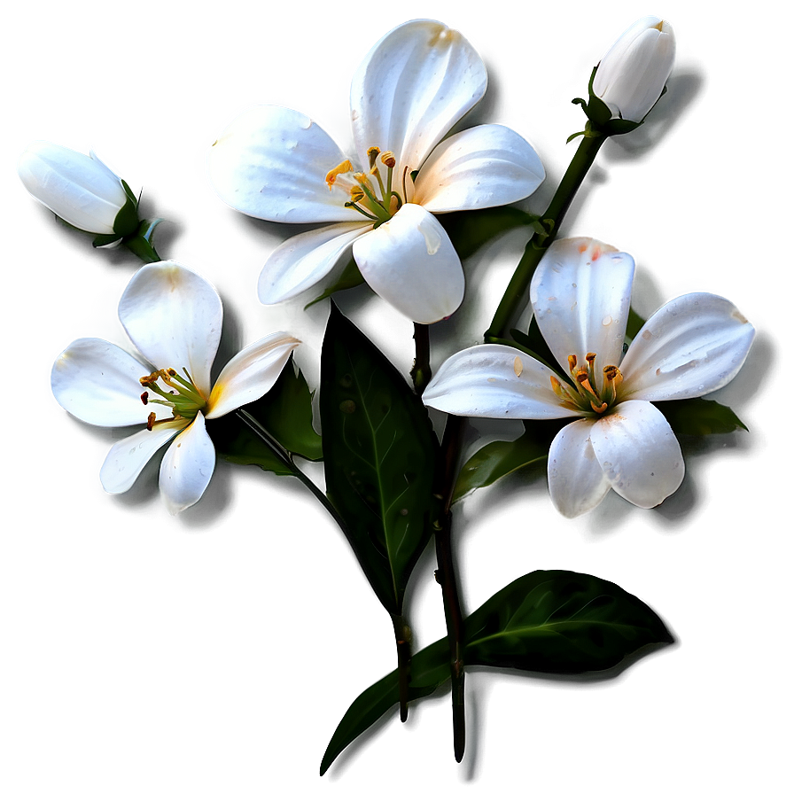 White Flowers Closeup Png 05242024 PNG image