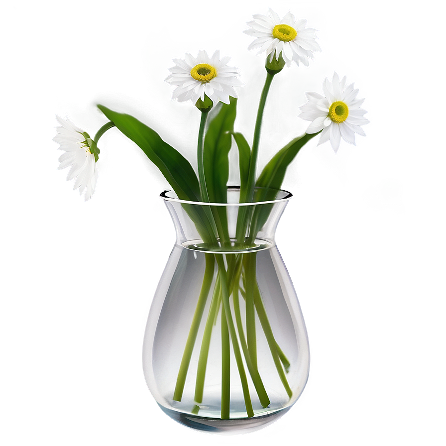 White Flowers In Vase Png Bsf PNG image