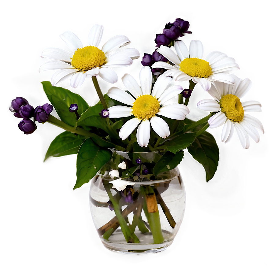 White Flowers In Vase Png Qbi PNG image