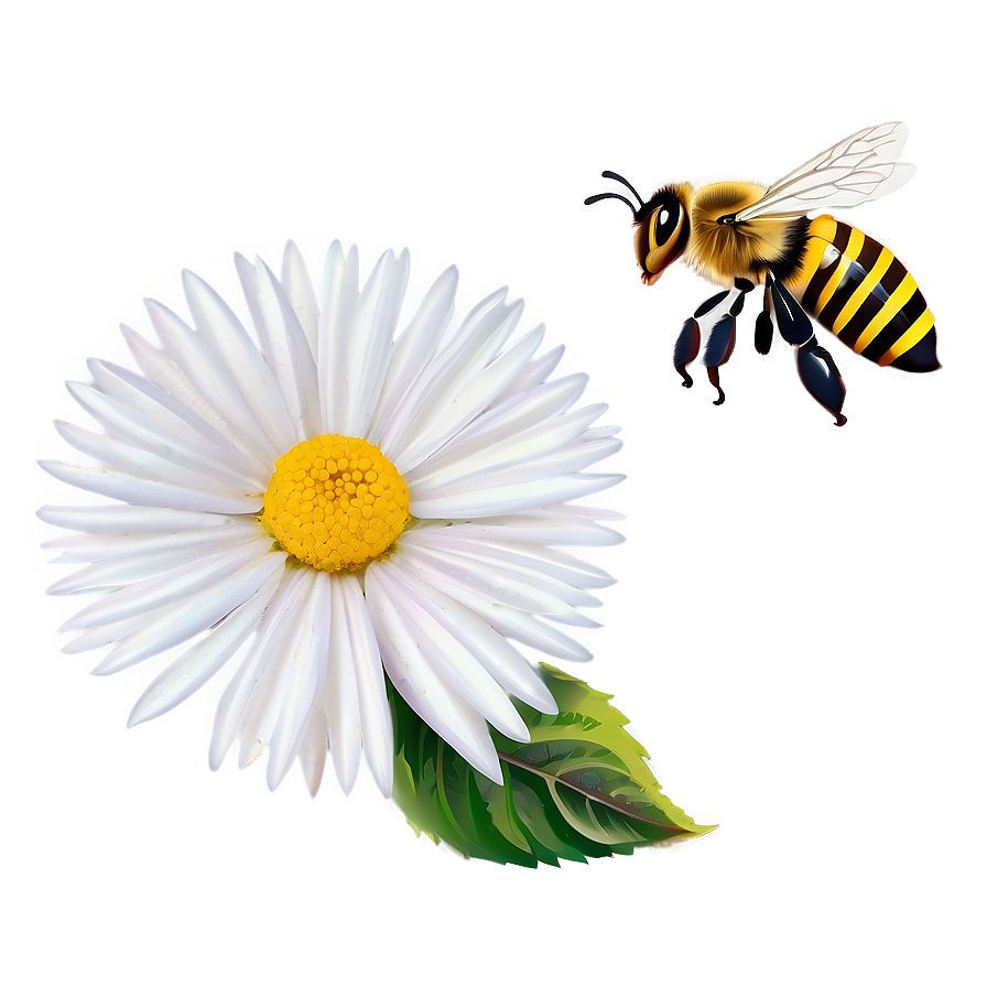 White Flowers With Bees Png 05242024 PNG image