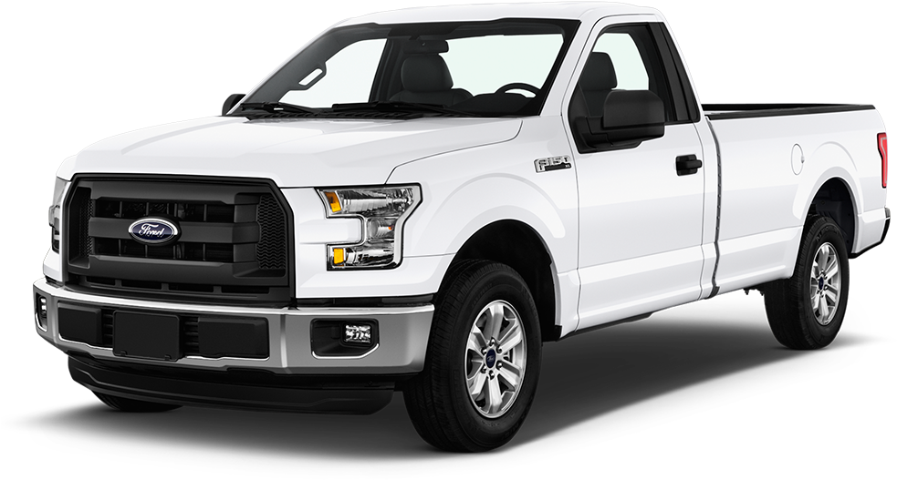 White Ford F150 Pickup Truck PNG image