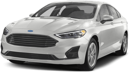 White Ford Fusion2020 Side View PNG image