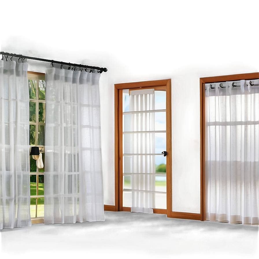 White French Door Curtains Png Ywc PNG image