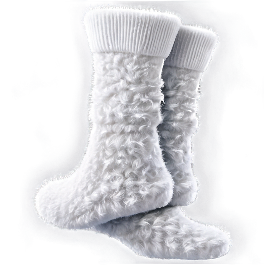 White Fuzzy Socks Png 06272024 PNG image