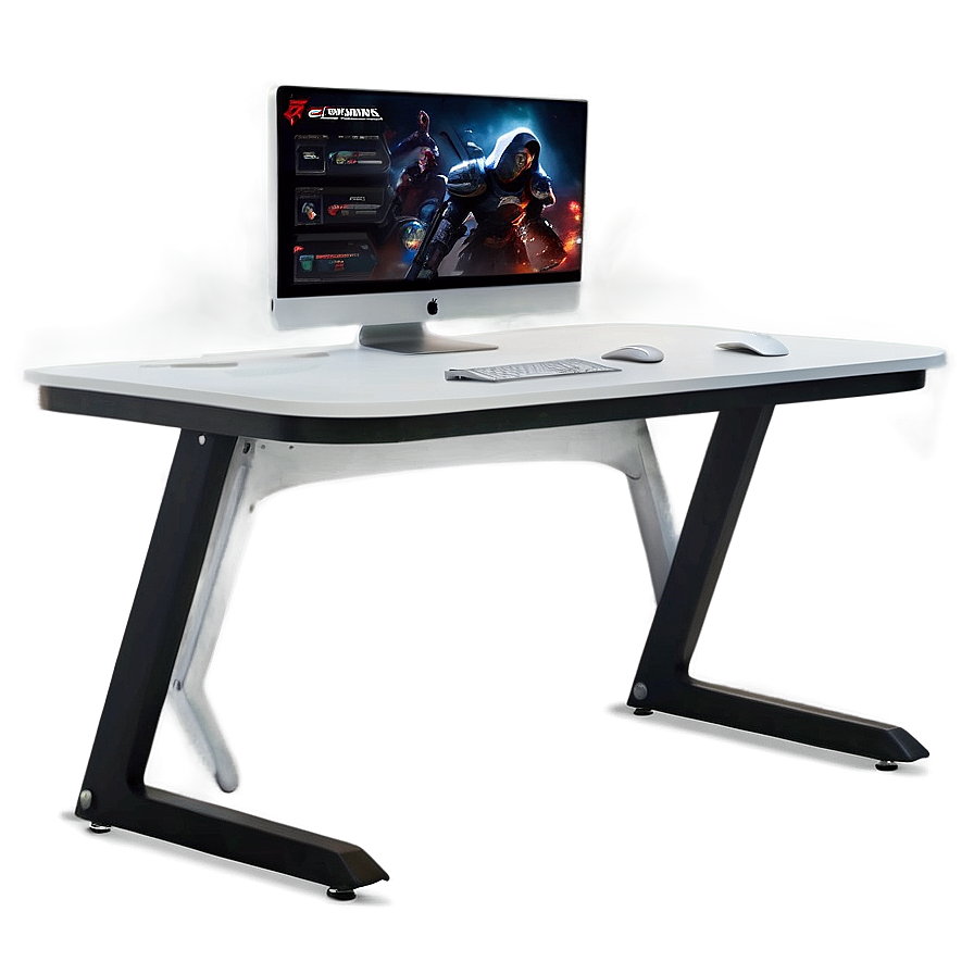 White Gaming Desk Png Flx PNG image