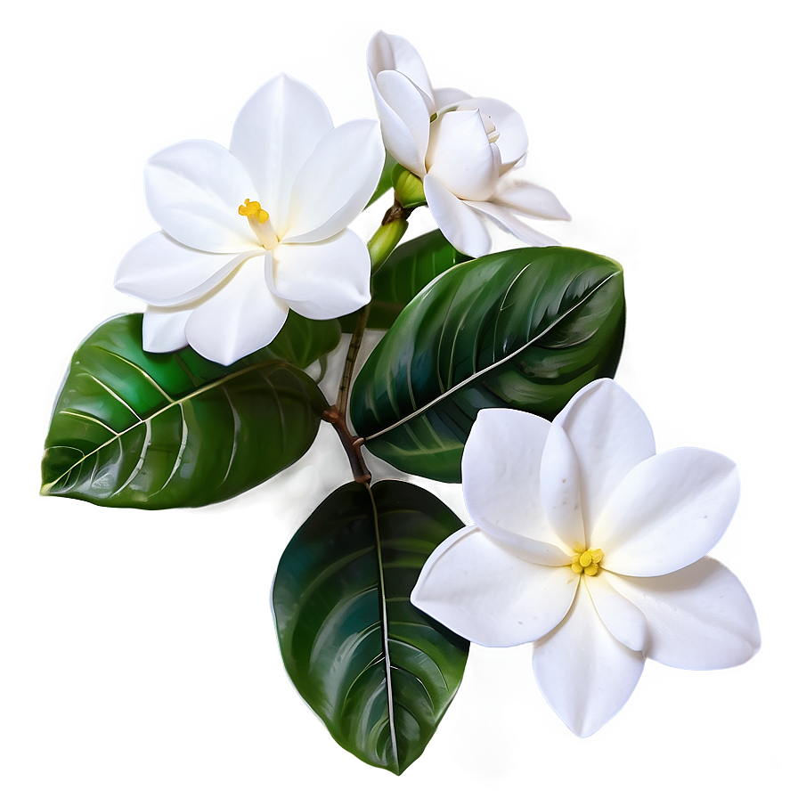 White Gardenias Flowers Png Phk PNG image