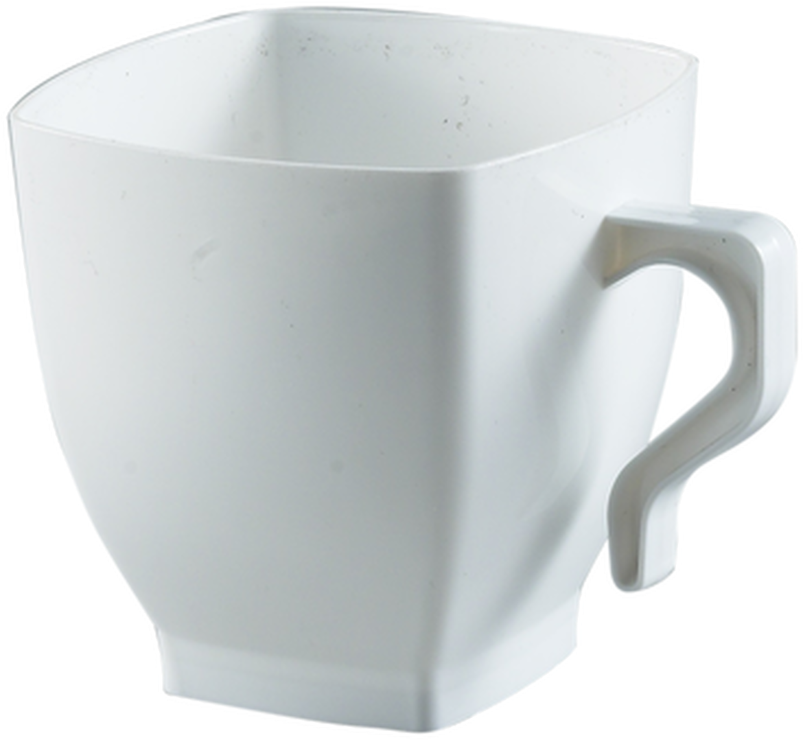 White Geometric Coffee Mug PNG image