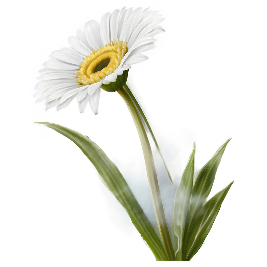 White Gerbera Flower Png 05242024 PNG image