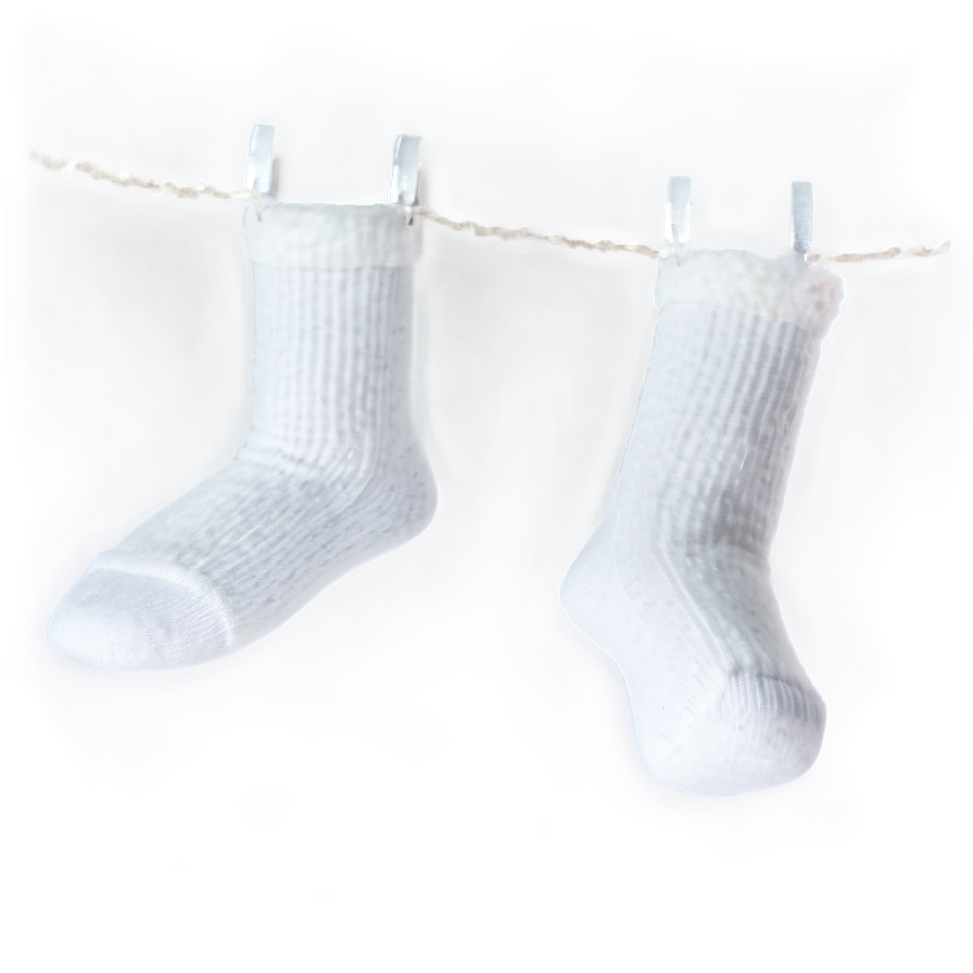 White Glitter Socks Png Uen PNG image