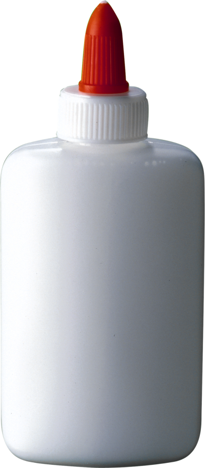 White Glue Bottlewith Orange Cap PNG image