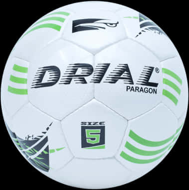 White Green Soccer Ball Size5 PNG image