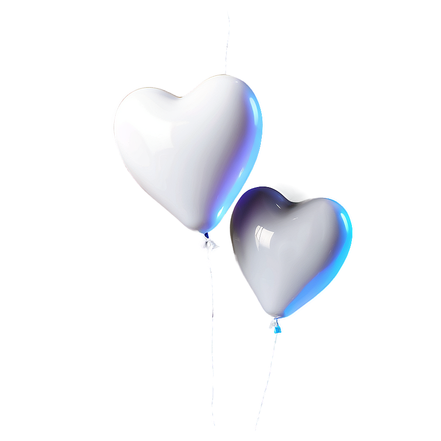 White Heart Balloon Png 80 PNG image