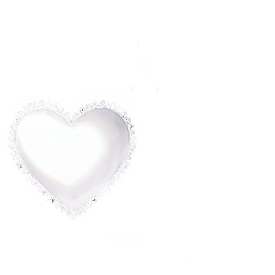 White Hearts Border Png 06252024 PNG image