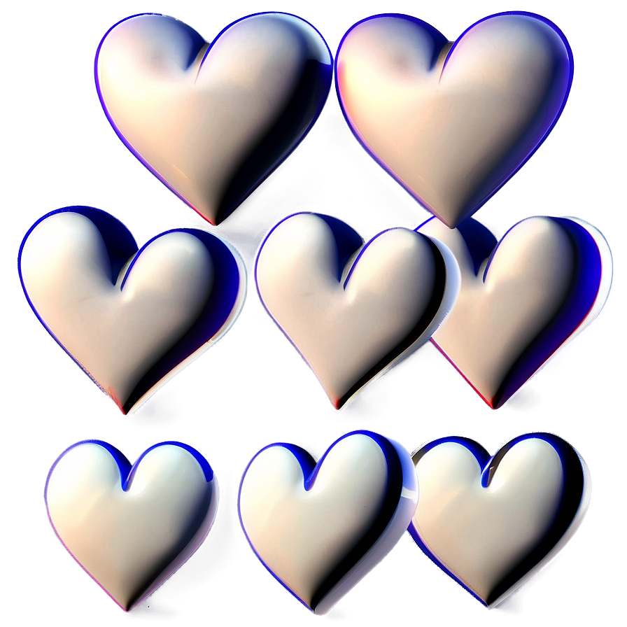 White Hearts For Mother's Day Png 06252024 PNG image