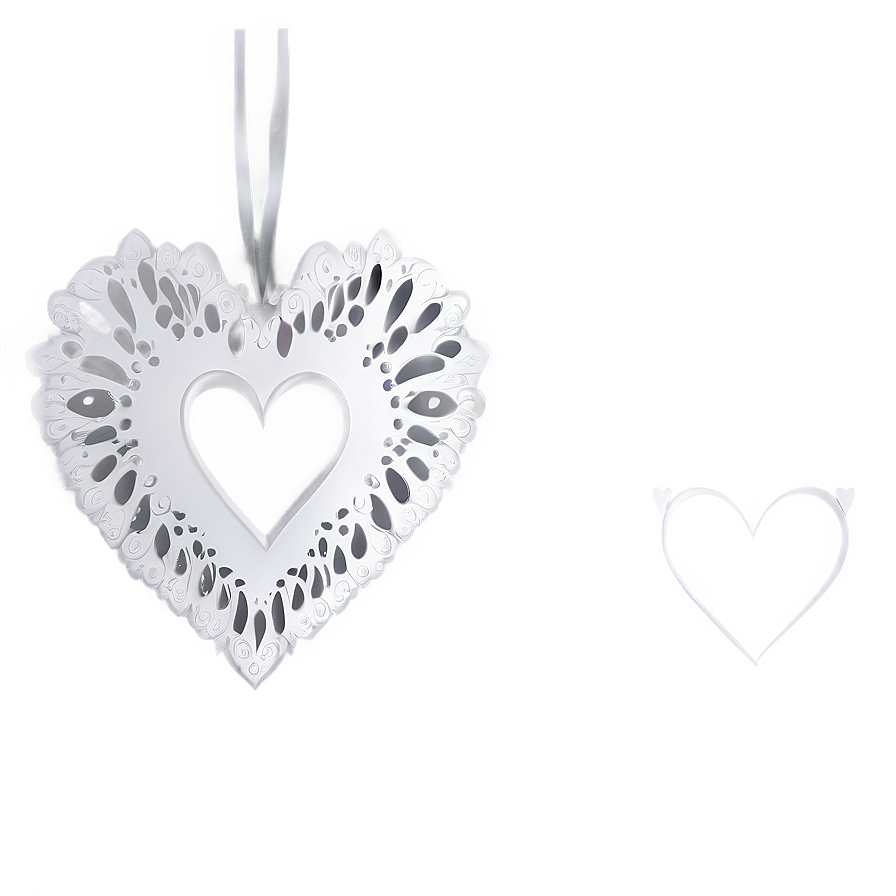 White Hearts Frame Png Vhv PNG image