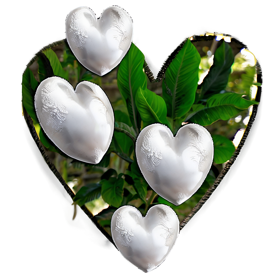 White Hearts In Nature Png Tar PNG image