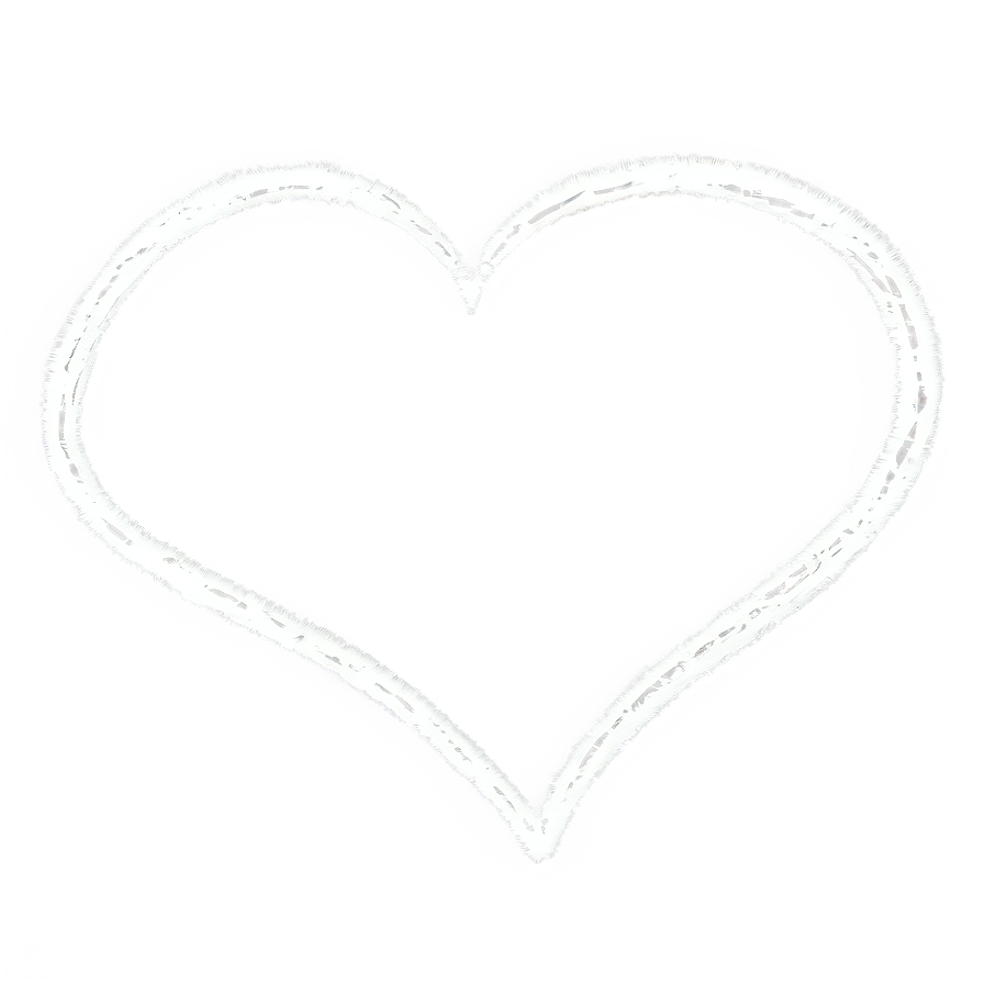 White Hearts Outline Png Kfg PNG image