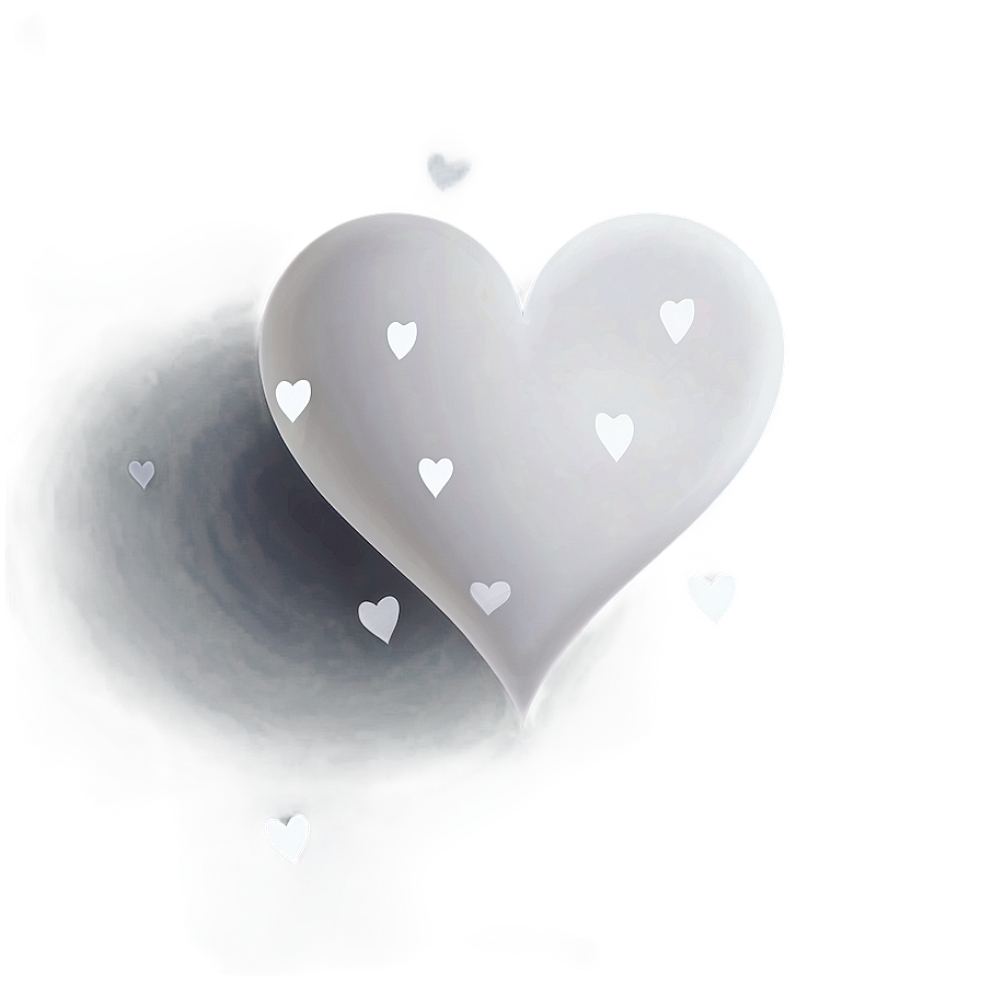 White Hearts Vector Png 06252024 PNG image