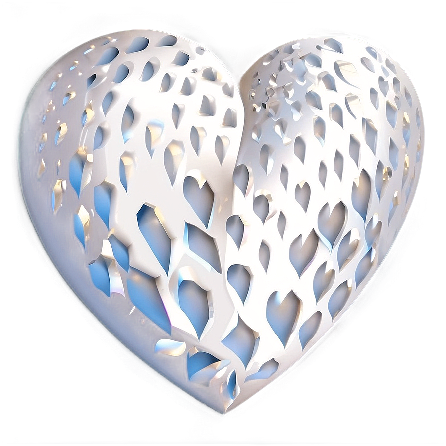 White Hearts Vector Png 06252024 PNG image