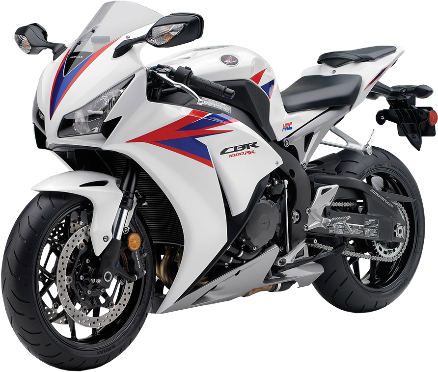 White Honda C B R Sportbike PNG image