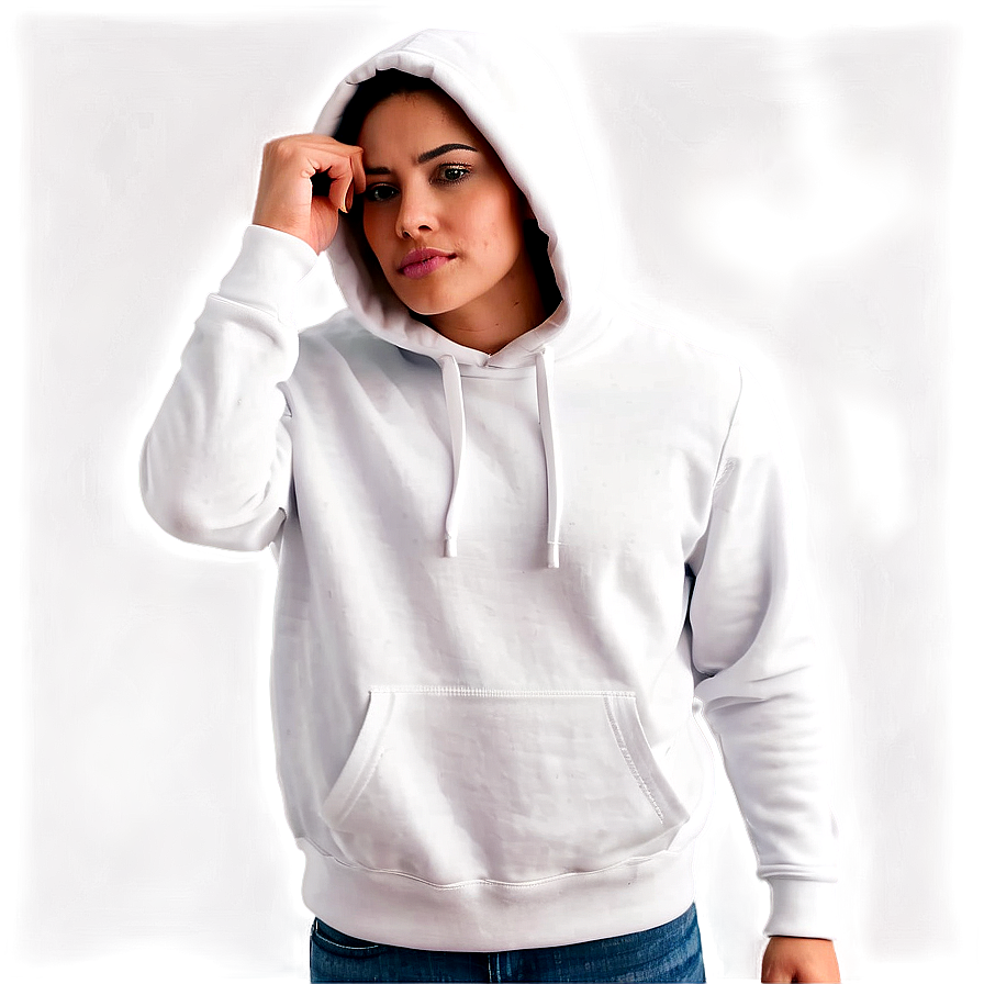 White Hoodie Strings Png Tqa PNG image