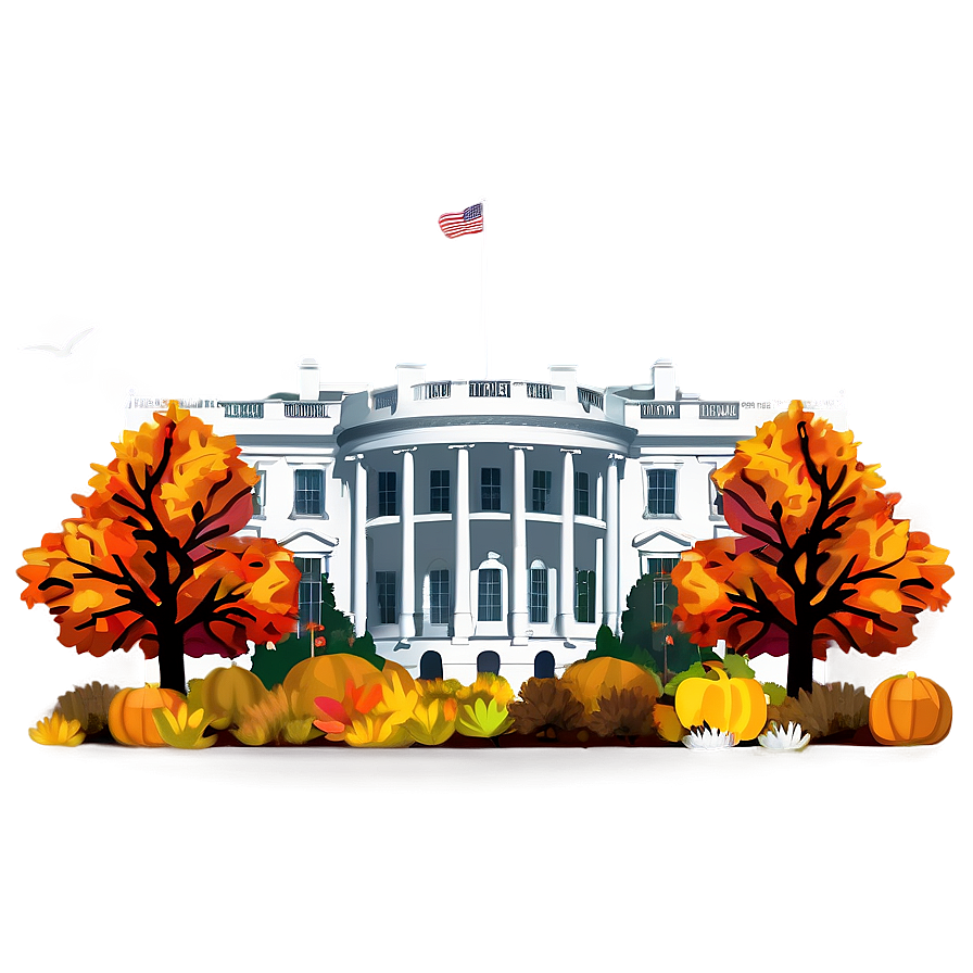 White House During Autumn Png 47 PNG image