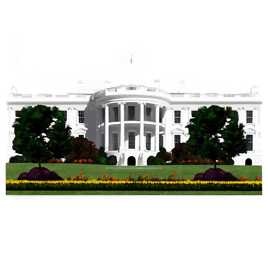 White House Exterior View Png 41 PNG image