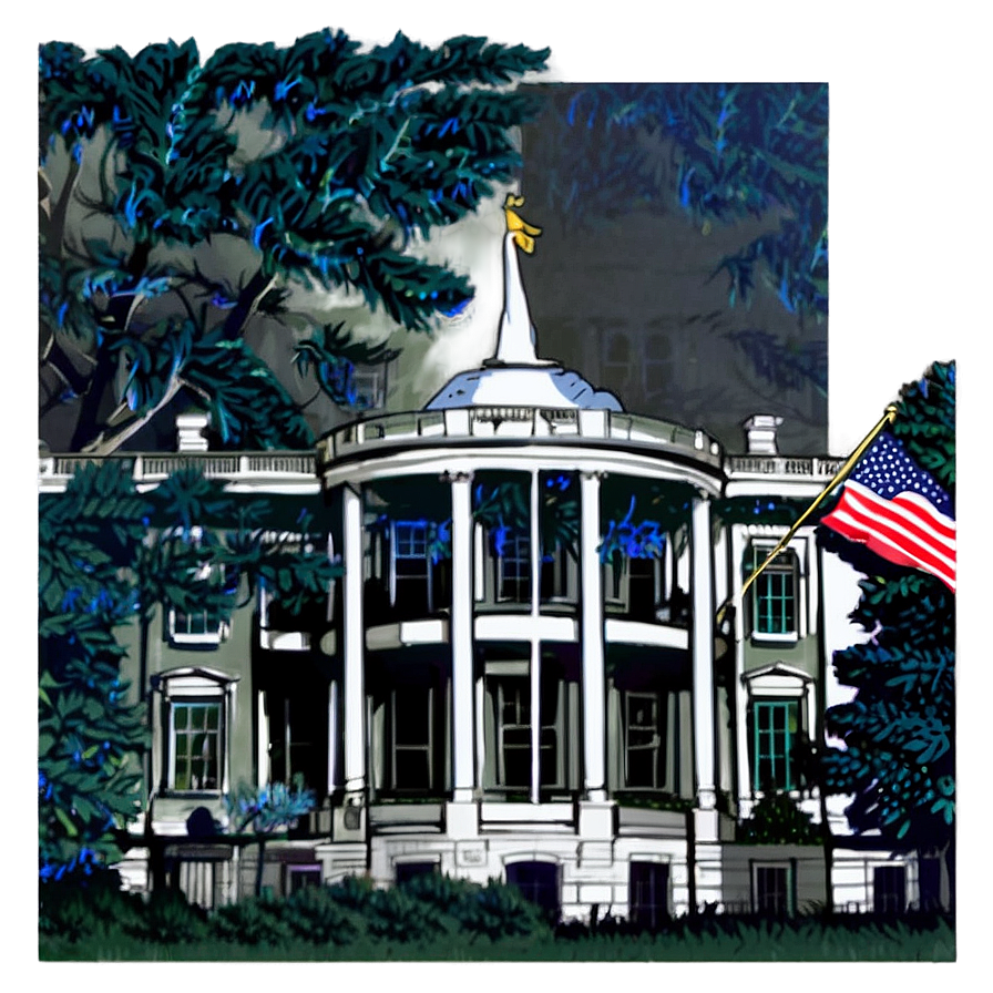 White House Washington D.c. Png Qae23 PNG image