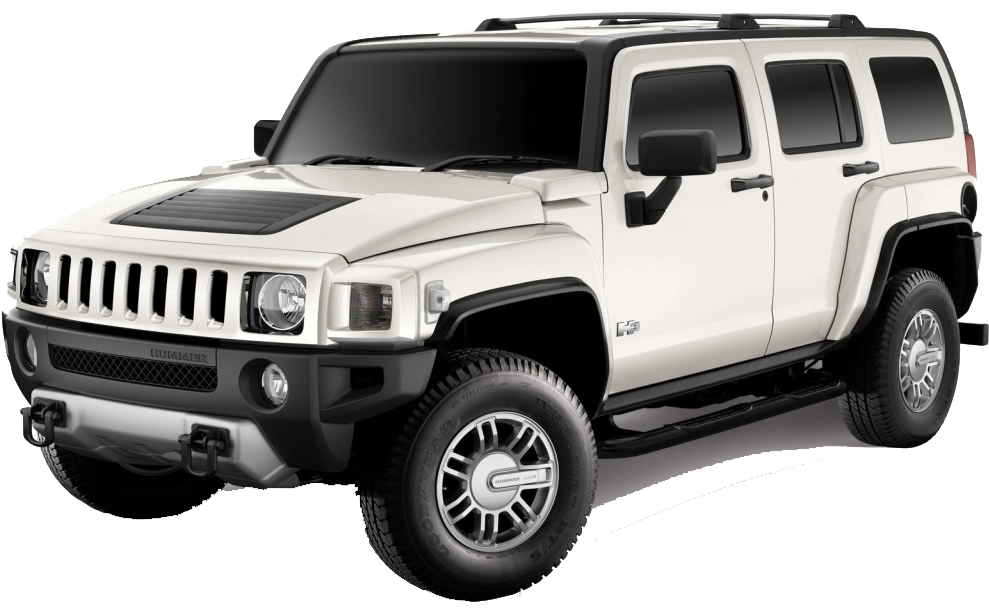 White Hummer H3 S U V PNG image