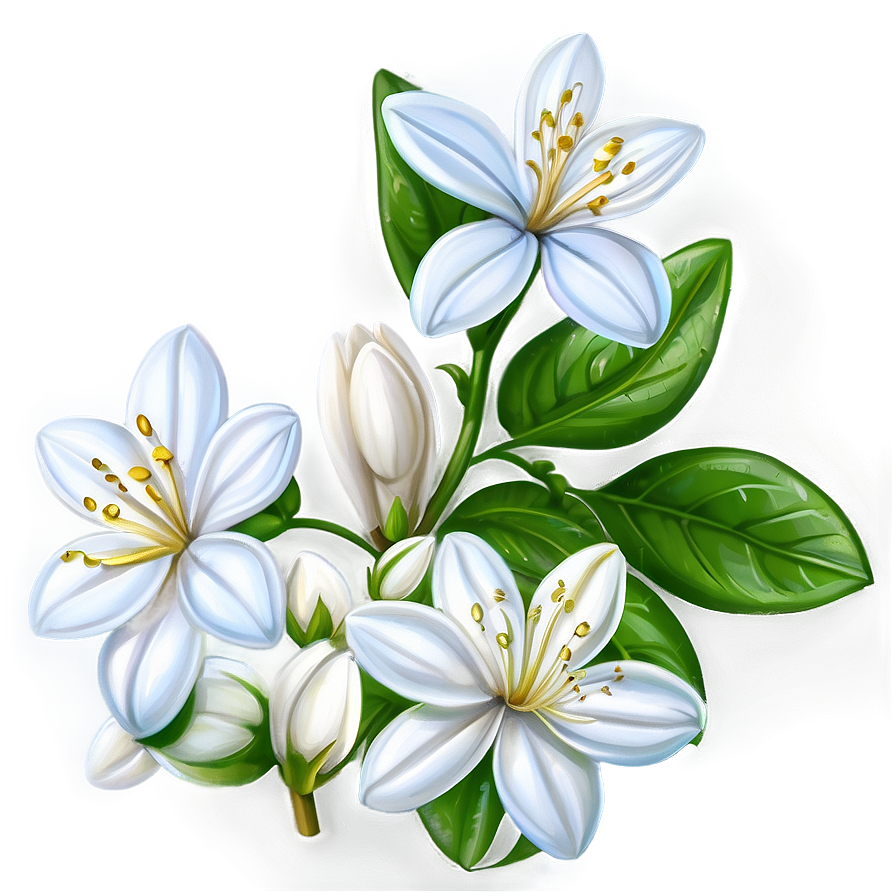 White Jasmine Flower Png Ary90 PNG image