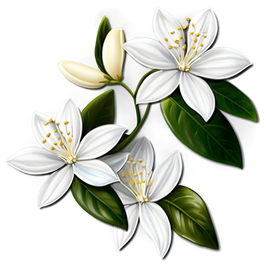 White Jasmine Flowers Png Fbk27 PNG image