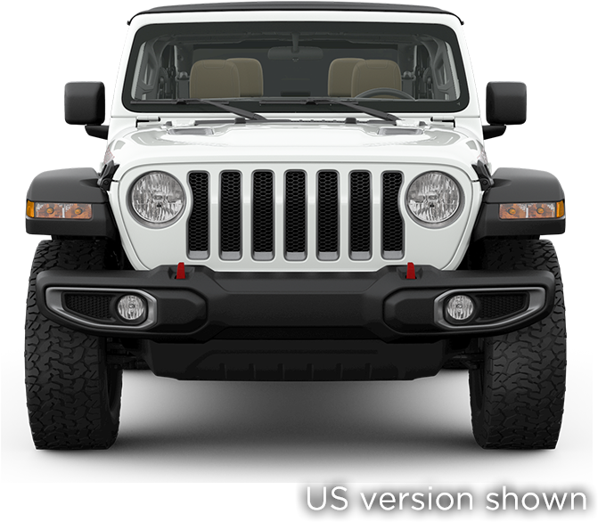 White Jeep Wrangler Front View PNG image