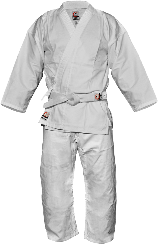 White Jiu Jitsu Giwith Belt PNG image