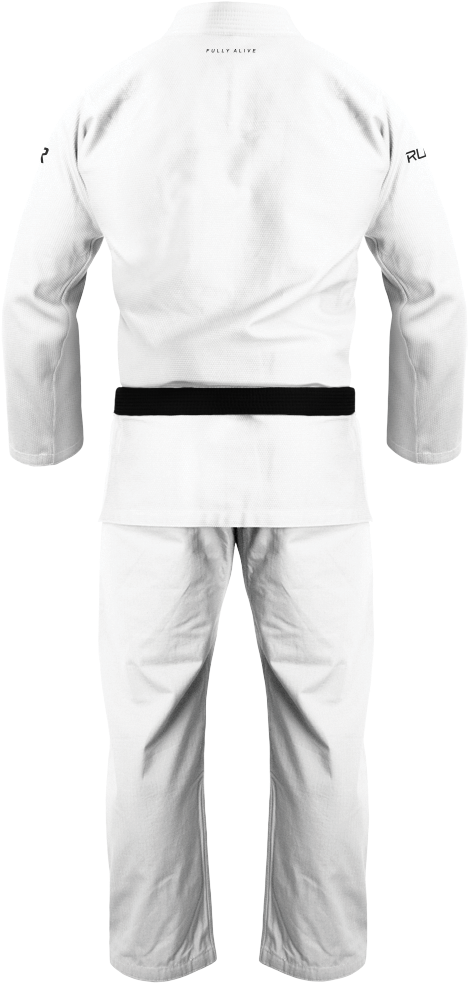 White Jiu Jitsu Giwith Black Belt PNG image