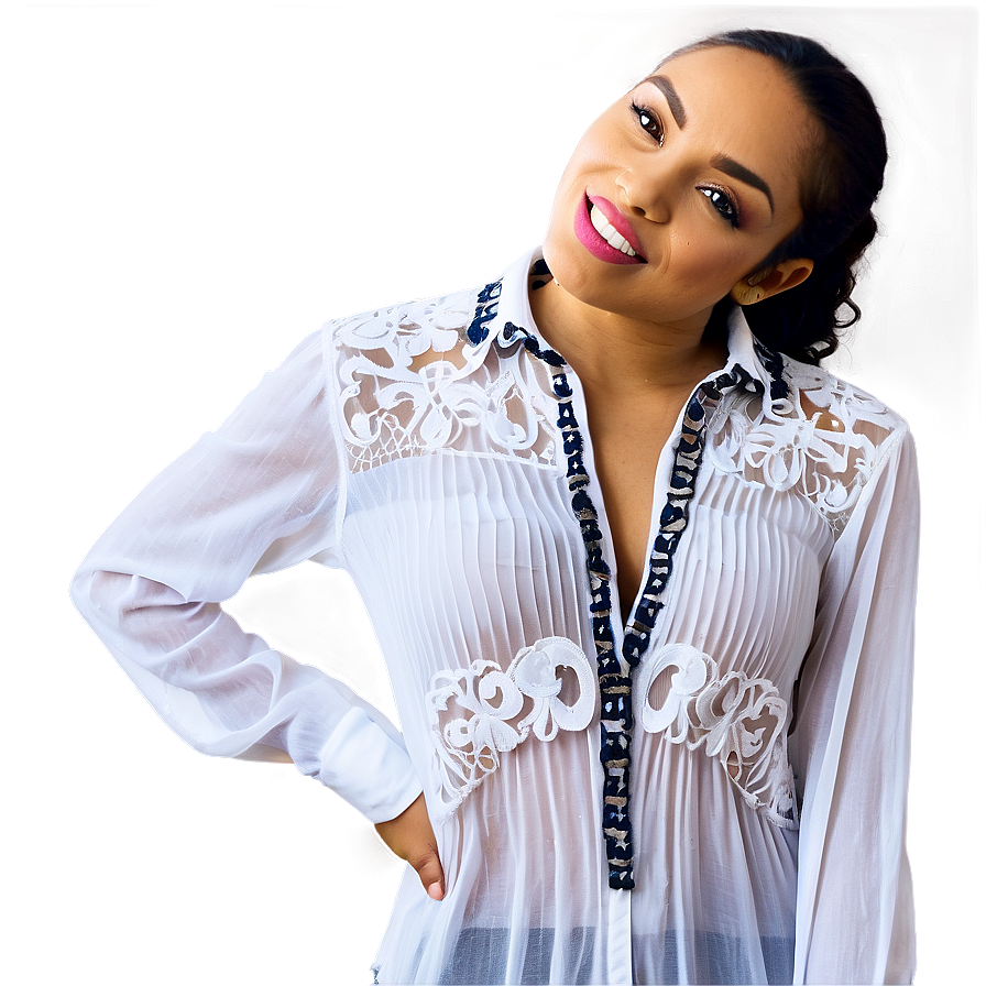 White Lace Shirt Png Ylb PNG image