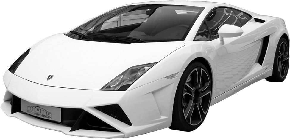 White Lamborghini Gallardo Coupe PNG image