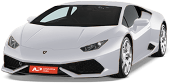 White Lamborghini Huracan Evo Profile View PNG image