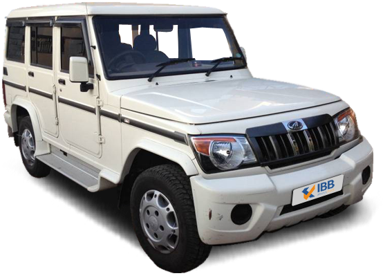 White Mahindra Bolero S U V PNG image