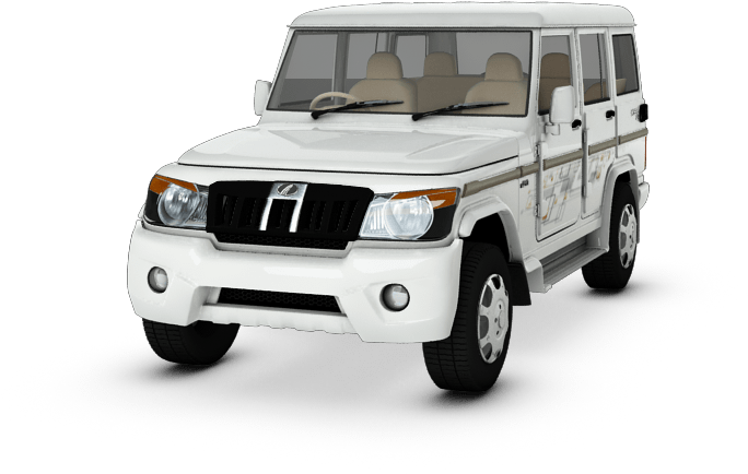 White Mahindra Bolero S U V PNG image