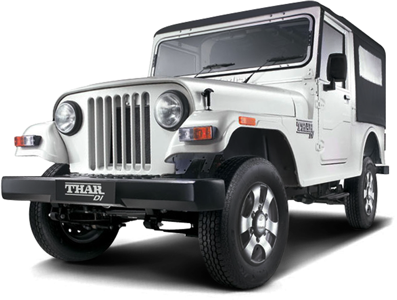 White Mahindra Thar D I S U V PNG image