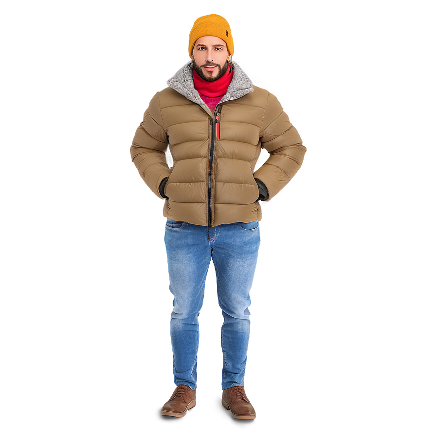 White Man In Winter Clothes Png Abw PNG image