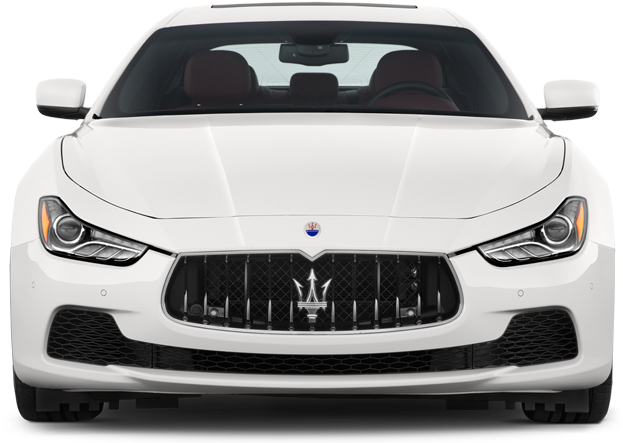 White Maserati Ghibli Front View PNG image